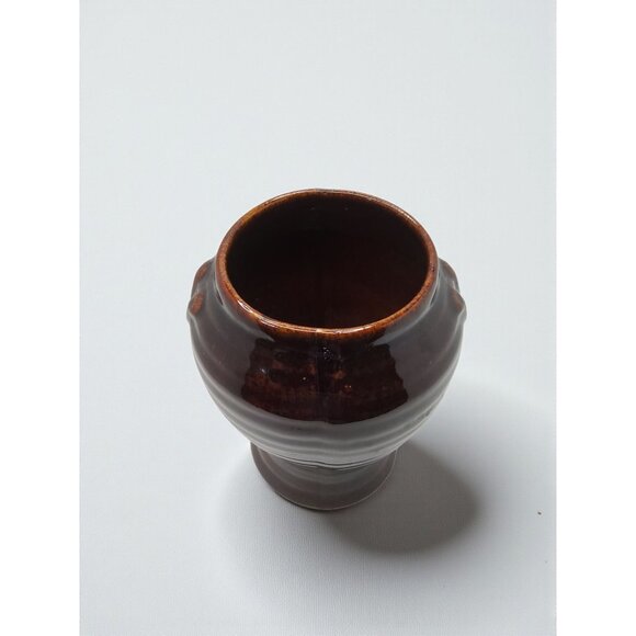 Vintage Brush Studio Earthenware Brown Glazed  Beehive Vase  6.5" H - Picture 5 of 12